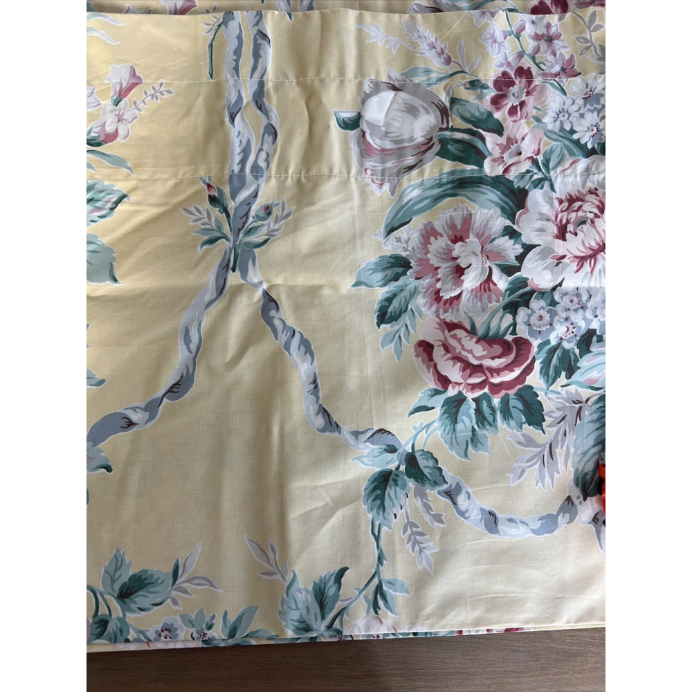 Ralph Lauren Rare Evelyn Yellow Floral Straight Valance 84x17 1/2” Custom Vtg